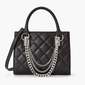 Quilted satchel bag